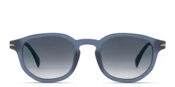 Shop DAVID BECKHAM Round Sunglasses in Blue online.