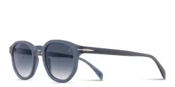 Shop DAVID BECKHAM Talisman Round Sunglasses in Blue online.
