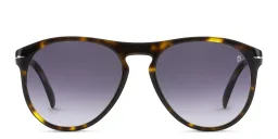 Shop DAVID BECKHAM Aviator Sunglasses in Havana online.