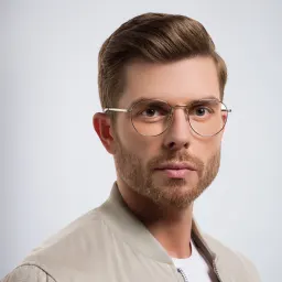 Shop DAVID BECKHAM Panthos Eyeglasses in Gold online.