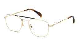Shop DAVID BECKHAM Square Eyeglasses in Gold online.
