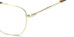 Shop DAVID BECKHAM Square Eyeglasses in Gold online.