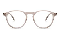 Shop DAVID BECKHAM Panthos Eyeglasses in Beige online.