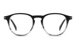 Shop DAVID BECKHAM Panthos Eyeglasses in Black Horn online.