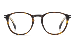 Shop DAVID BECKHAM Panthos Eyeglasses in Dark Havana online.