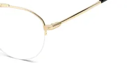 Shop DAVID BECKHAM Half Rim Round Eyeglasses in Gold online.