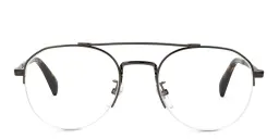 تسوق نظارة طبية دائرية بنصف إطار ديفيد بيكهام بلون Dark Ruthenium أونلاين.
