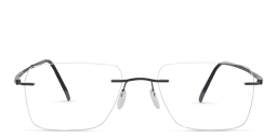 Shop Silhouette Rimless Wide Square Eyeglasses in Grey online.