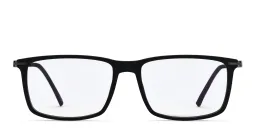 Shop Silhouette Rectangle Eyeglasses in Black online.