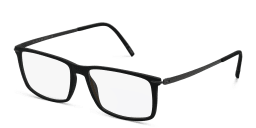 Shop Silhouette Rectangle Eyeglasses in Black online.