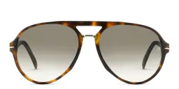 Shop DAVID BECKHAM Aviator Sunglasses in Havana online.