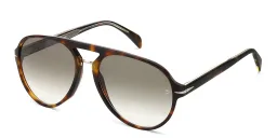 Shop DAVID BECKHAM Aviator Sunglasses in Havana online.