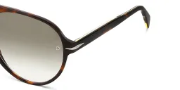 Shop DAVID BECKHAM Aviator Sunglasses in Havana online.
