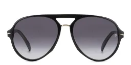Shop DAVID BECKHAM Aviator Sunglasses in Black online.