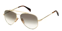 Shop DAVID BECKHAM Pilot Sunglasses in Gold online.