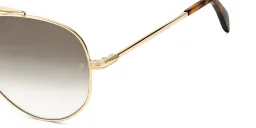 Shop DAVID BECKHAM Pilot Sunglasses in Gold online.