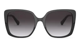 Shop BVLGARI Oversized Square Sunglasses in Black online.