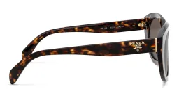 Shop PRADA Irregular Sunglasses in Havana online.