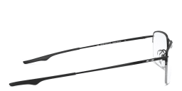 Shop Oakley Wingback Half-Rim Square Eyeglasses in Satin Black online.