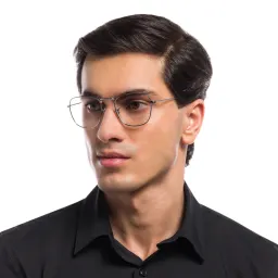 Shop Ray-Ban Frank Unisex Square Eyeglasses in Gunmetal online.