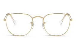 Shop Ray-Ban Square Eyeglasses in Gold online.