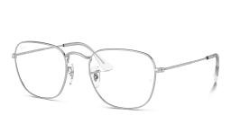 Shop Ray-Ban Frank Unisex Square Eyeglasses in Silver online.