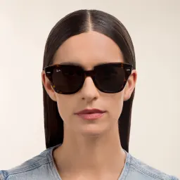 Shop Ray-Ban State Street Unisex Square Sunglasses in Havana online.