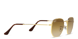 Shop Ray-Ban Hexagonal Unisex Sunglasses in Shiny Gold online.