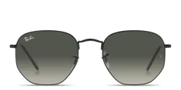 Shop Ray-Ban Hexagonal Unisex Sunglasses in Black online.