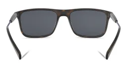 Shop Emporio Armani Rectangle Sunglasses in Matte Havana online.