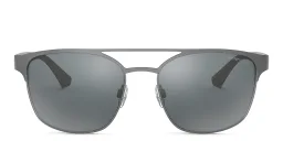 تسوق نظارات شمسية مربعة امبوريو أرماني بلون Matte Grey أونلاين.
