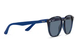 Shop Ray-Ban Junior Kids Irregular Sunglasses in Transparent Blue online.