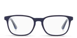 Shop Ray-Ban Junior Kids Square Eyeglasses in Blue On Transparent online.