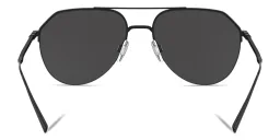 Shop Dolce & Gabbana Half Rim Aviator Sunglasses in Black online.