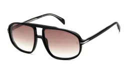 Shop DAVID BECKHAM Aviator Sunglasses in Black online.
