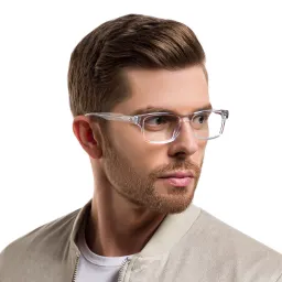 Shop EYE'M Rectangle Eyeglasses in Clear online.