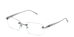 Shop EYE'M Rimless Rectangle Eyeglasses in Silver online.