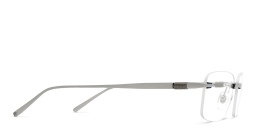 Shop EYE'M Rimless Rectangle Eyeglasses in Silver online.