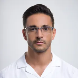 Shop EYE'M Half Rim Rectangle Eyeglasses in Silver online.