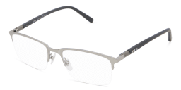 Shop EYE'M Half Rim Rectangle Eyeglasses in Silver online.