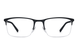 Shop EYE'M Half Rim Rectangle Eyeglasses in Gunmetal online.