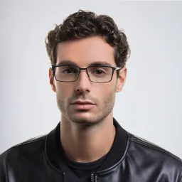 Shop EYE'M Rectangle Eyeglasses in Gunmetal online.
