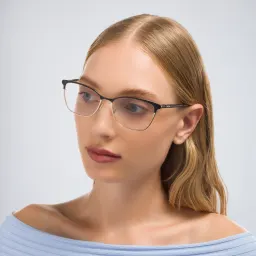 Shop EYE'M Cat Eye Eyeglasses in Black online.