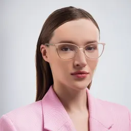 Shop EYE'M Cat Eye Eyeglasses in Nude online.