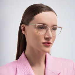 Shop EYE'M Cat Eye Eyeglasses in Nude online.