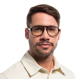 Shop EYE'M Aviator Eyeglasses in Havana online.