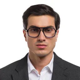 Shop EYE'M Aviator Eyeglasses in Blue online.