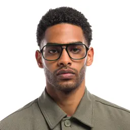 Shop EYE'M Aviator Eyeglasses in Black online.