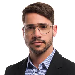 Shop EYE'M Wide Aviator Eyeglasses in Silver online.