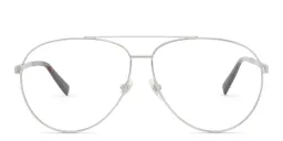 Shop EYE'M Wide Aviator Eyeglasses in Silver online.